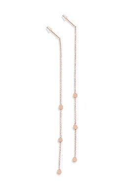 La Meno Treasure Thread Long Drop Threader Earrings